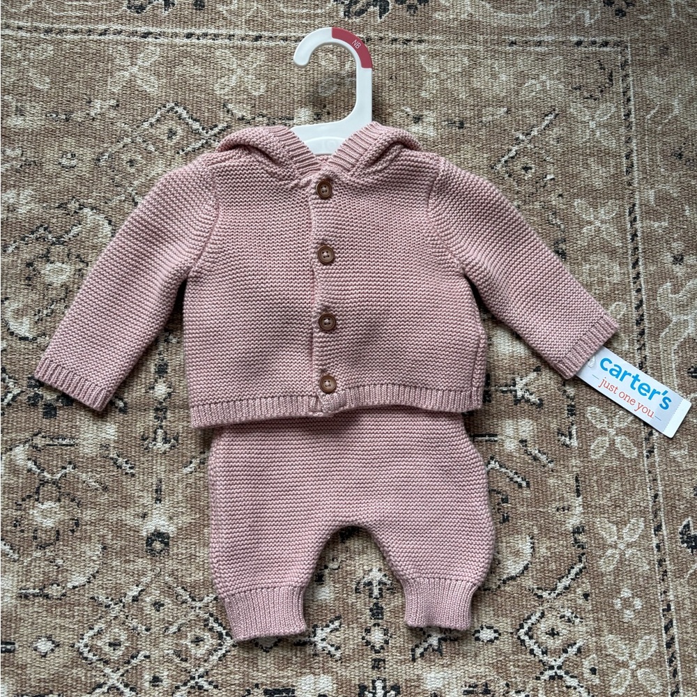 NWT Carter's Soft Pink Matching Set